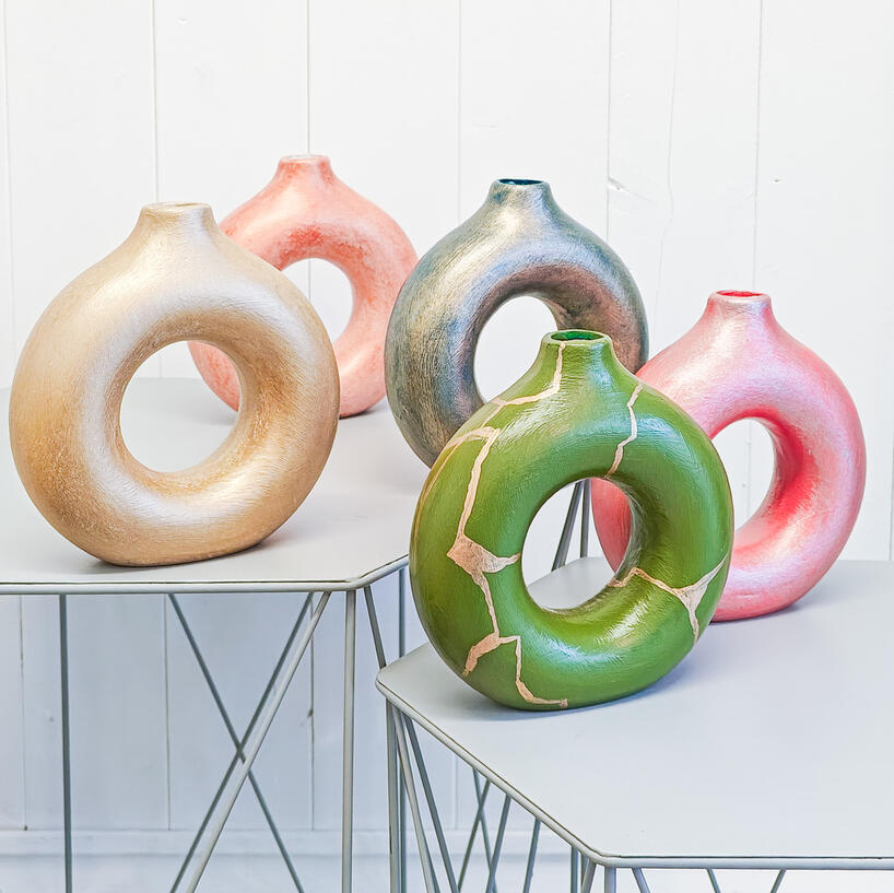 14cm Circular Vases Various